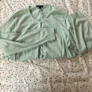 Lands End Light blue/Mint Cardigan